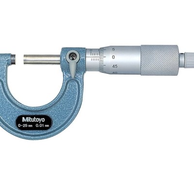 Mitutoyo 103-137 External Micrometer, Range 0 mm 25 mm