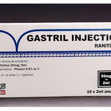 GASTRIL 50MG  /  2ML SOLUTION FOR INJECTION VIAL 2ML X 10'S (RANITIDINE)