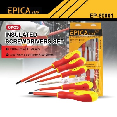 *EPICA STAR 6PCS INSULATED SCREWDRIVER KIT (EP-6001)