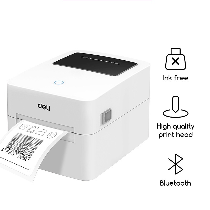 Label Printer Thermal Printer Receipt Printer Deli Bluetooth