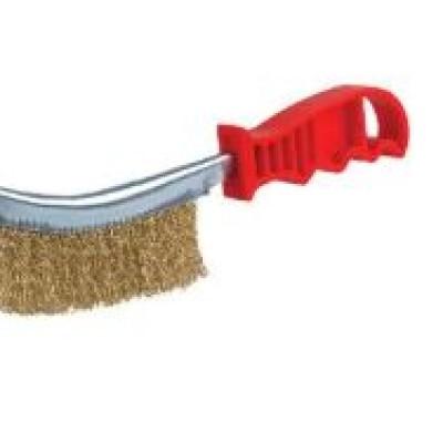 Wire Brush, 265mm L x 15mm W, Flat Hand, Brassed Steel