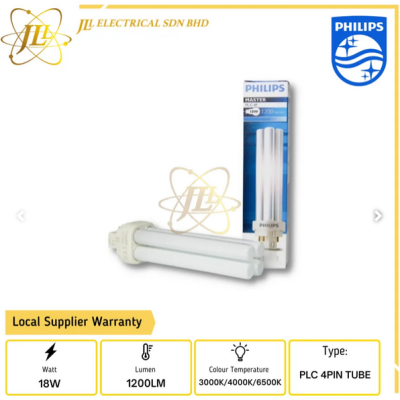 PHILIPS MASTER PLC 18W 4PIN FLUORESCENT TUBE [3000K 4000K 6500K]