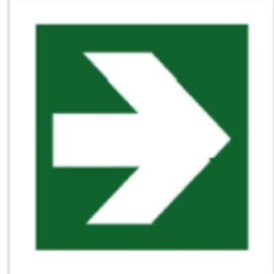 SAFETY SIGN FOR "DIRECTION ARROW TO THE RIGHT"