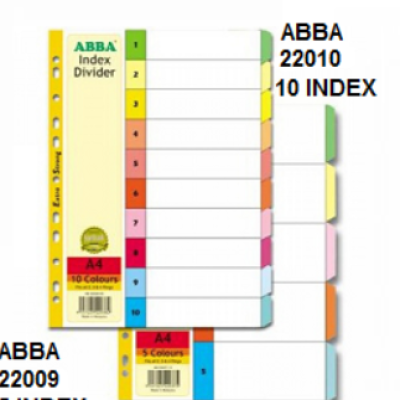 ABBA AB22009 5 COLOR INDEX DIVIDER