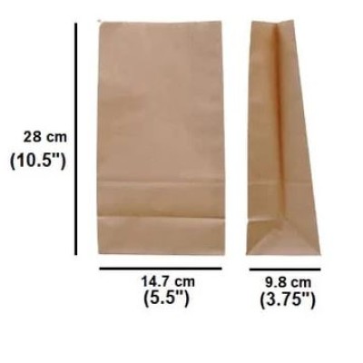 BROWN PAPER BAG 6'' 100'S
