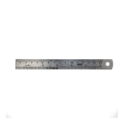 Stainless Steel Ruler 15cm (1X10'S)