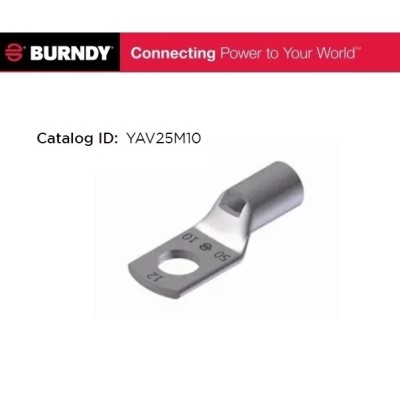 BURNDY YAV25M10 Compression Terminal Cable Lug @ 25mm-M10
