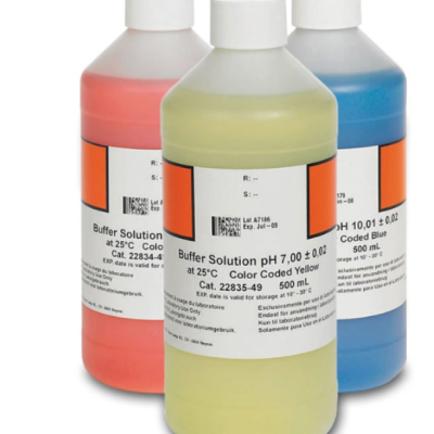 Buffer Solution Kit, Colour-coded, pH 4.01, pH 7.00 and pH 10.01, 500 mL