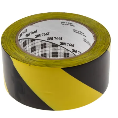 3M 766i Black, Yellow PVC 33m Lane Marking Tape, 0.13mm Thickness