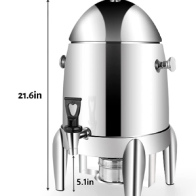 *Beverage Dispenser 3 Gallon Lemonade Tea Water Coffee Chafer Urn,Drink Dispenser with Spigot for Parties Buffet Catering Hot & Cold Drinks (PC)
