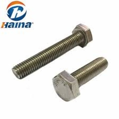 HEX HEAD BOLT C W NUT & WASHERS, M10 X 30MM LG. SS316 (FULL THREADED)