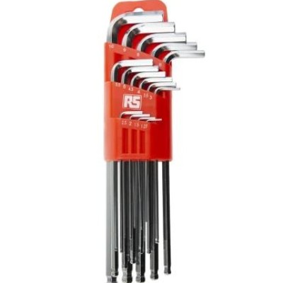 RS PRO 15 piece L Shape Metric Hex Key Set, 1.27  10mm