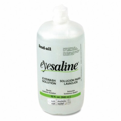 HONEYWELL 32-000455-0000 Eyesaline Personal Eyewash Bottle, W  32 Oz Capacity