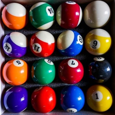 57mm American Numbered Pool Billiard Resin Balls 16pcs Set