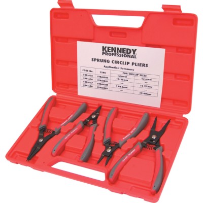 Kennedy 10-65mm SPRUNG CIRCLIP PLIER SET (4-PCE) - KEN5586090K