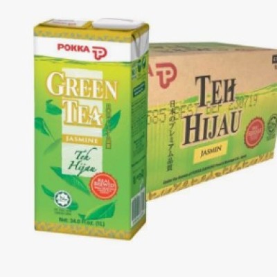 POKKA GREEN TEA 1LTR