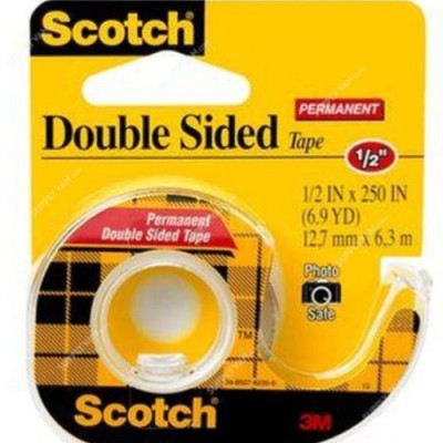 3M Scotch 136 Double Sided Tape With Plastic Dispenser, 12.7MM Width x 6.3 Mtrs Length