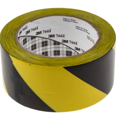 3M Scotch 766 Black, Yellow Vinyl 33m Lane Marking Tape, 0.13mm Thickness