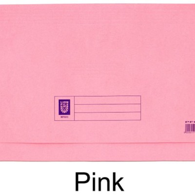 LION Pocket File Manila Card pink