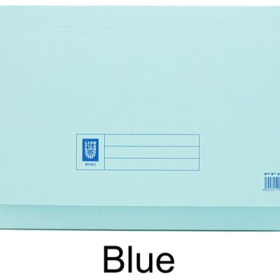 LION Pocket File Manila Card blue