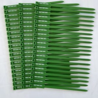 Next Inspection Due Tags, green 175mm RigTag 100 pack