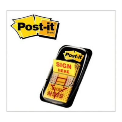 3M Post-it Notes Flag - Sign Here consist of 50sheets pad (12Pads packet)