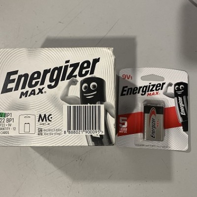 BATTERY ENERGIZER MAX 9V (1 SET)