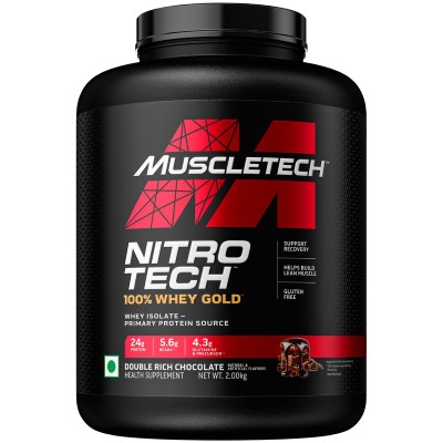 *Muscletech, Nitrotech 100% Whey Gold, 5lbs (2.2kg) - Strawberry