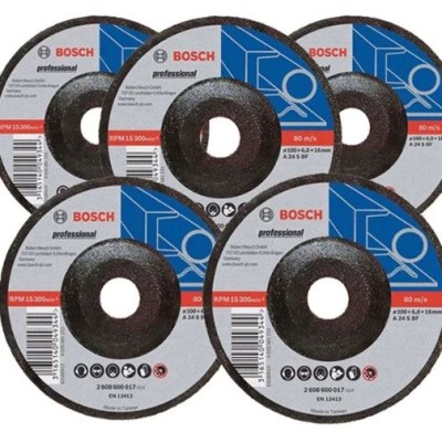 BOSCH A24SBF 4" Mild Steel Grinding Disc (100mm x 6mm x 16mm)