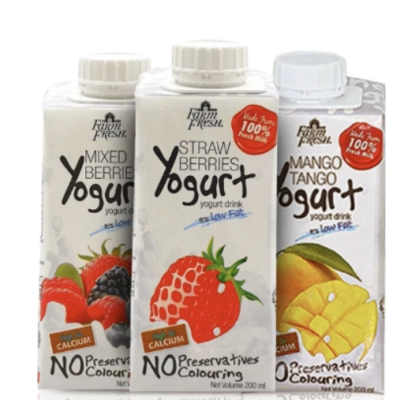 Farm Fresh UHT Yogurt Drink (Mixberry   Mango   Strawberry) 200ml x 24 Packs each