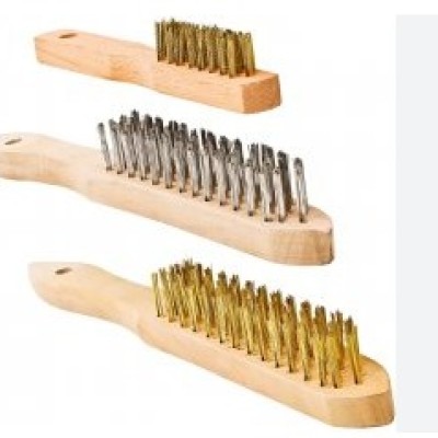 Steel Wire Hand Brush   Wood Handle   Berus Besi 106