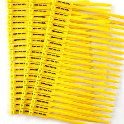 Next Inspection Due Tags, Yellow 175mm RigTag 100 pack