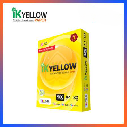 IK Yellow A4 Copier Paper 80gsm - 500 sheets