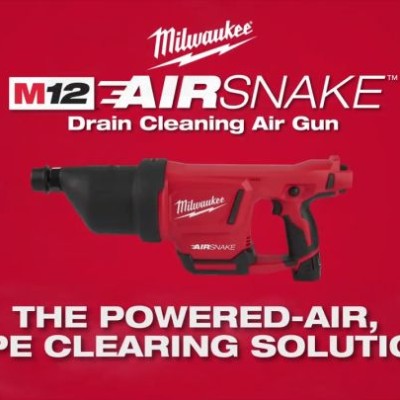 *Milwaukee M12 AIRSNAKE Drain Cleaning Air Gun