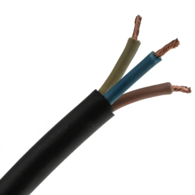 RS PRO TRS 2.5 mm 3 Core Power Cable, H05RR-F, Black CPE, 100m