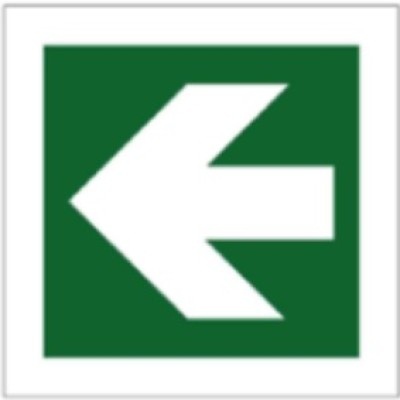 SAFETY SIGN FOR "DIRECTION ARROW TO THE LEFT