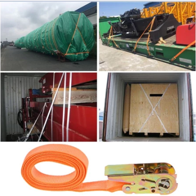 Heavy Duty Tie Down Cargo Strap Luggage Lashing Strong Ratchet Strap Belt With Metal Buckle 6mtr