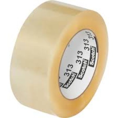 3M 313 Carton Sealing Tape Clear 2" x 55 yard Roll