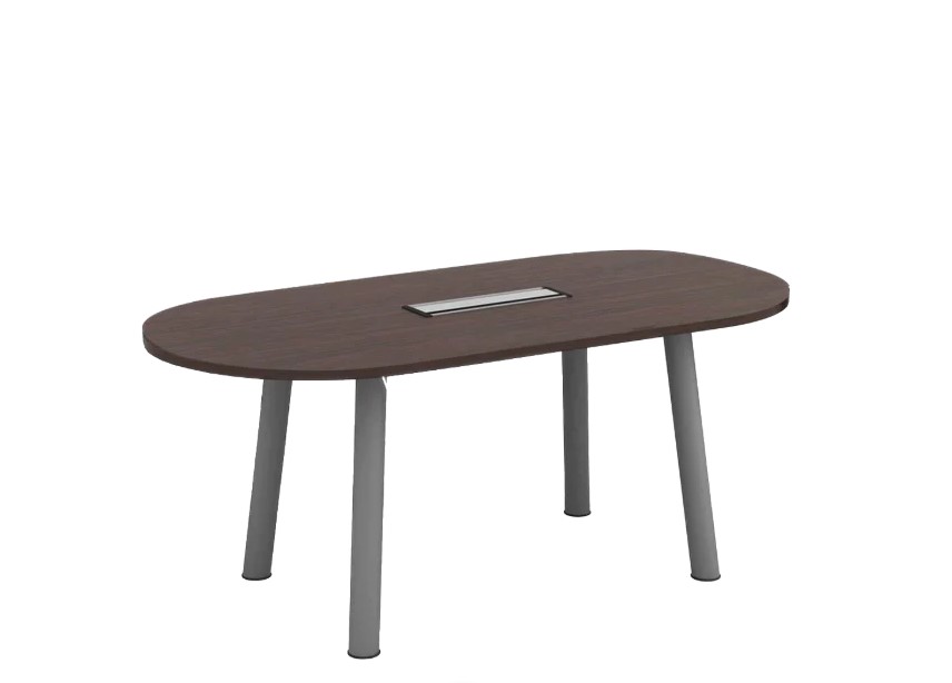 QUUPA 8' Oval Conference Table with Flipper Cover