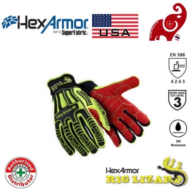 HexArmor Rig Lizard 2021 Firm Grip Impact Work Gloves