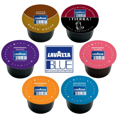 *Lavazza Blue Espresso Coffee Capsule [100s] -Decaffeinato Delicato Intenso Dolce