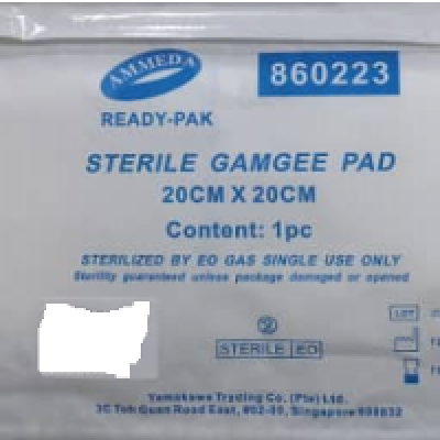 STERILE COMBINE DRESSING GAMGEE PAD, 20X20CM 1S#