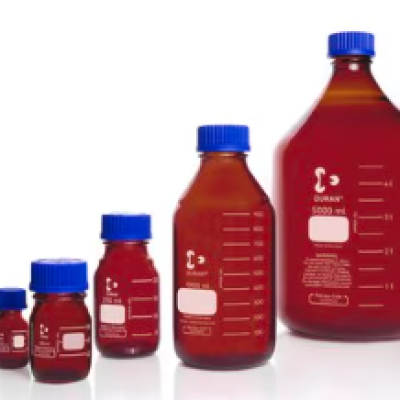 Lab Bottle c w Screw Cap & Pouring Ring