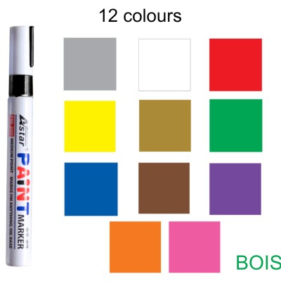 Astar PM200 Paint Marker  (Available 12 colours)- Black- Silver- White- Red- Yellow- Gold- Green- Blue- Brown- Purple- Orange- Pink