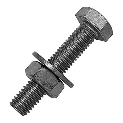 DIN933 Gr.8.8 Hex Bolt c w 1 DIN934 Gr.8 Hex Nut & 1 F436 Washer  & 1 HT Spring Washer - HDG (Full Thread) [M10-1.50 X 80MM] [100S]
