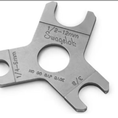 Gap Inspection Gauge, 1 4 in., 3 8 in., 1 2 in., 6 mm and 12 mm Female Nuts