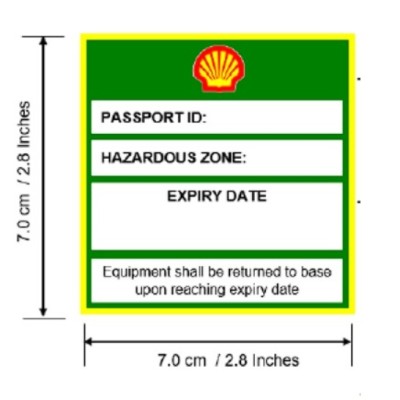 STICKER: Temporary Mobile Industrial Equipment Passport