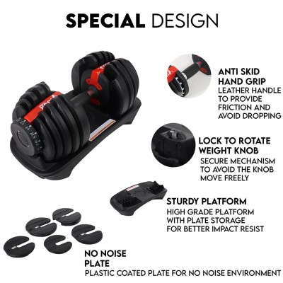 Vigor Fitness Adjustable Dumbbell (24kg x 1 Unit)