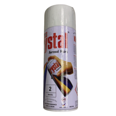 PAINT SPRAY 2 AEROSOL WHITE 400ML KRYSTAL