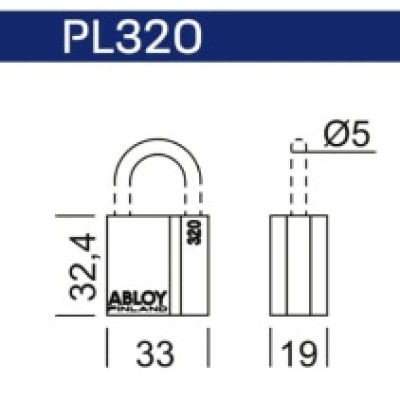 Abloy Padlock PL320C 50MM